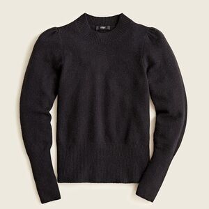 J. Crew Puff Sleeve Super Soft Yarn Crewneck Sweater